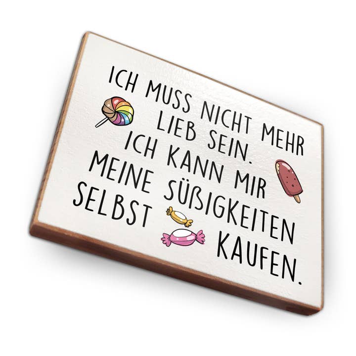 Kylskåpsmagnet av bokträ - Jag Måste Inte Älska Mer för wholesale av wammi