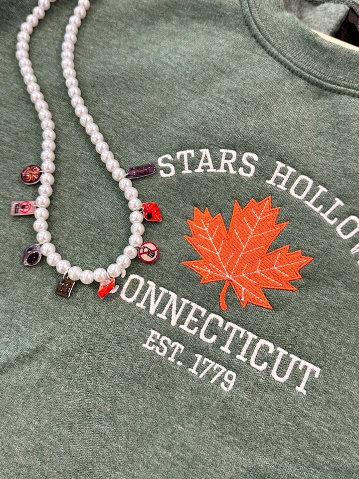 Stars Hollow Fall Embroidered Crewneck for wholesale by Pop Cultur'd Co.