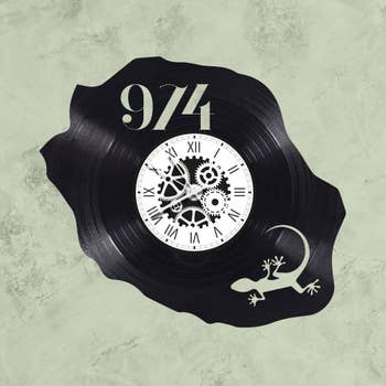 Horloge en disque vinyle 33 tours thème Bob Marley - L'Atelier d'Ombeline