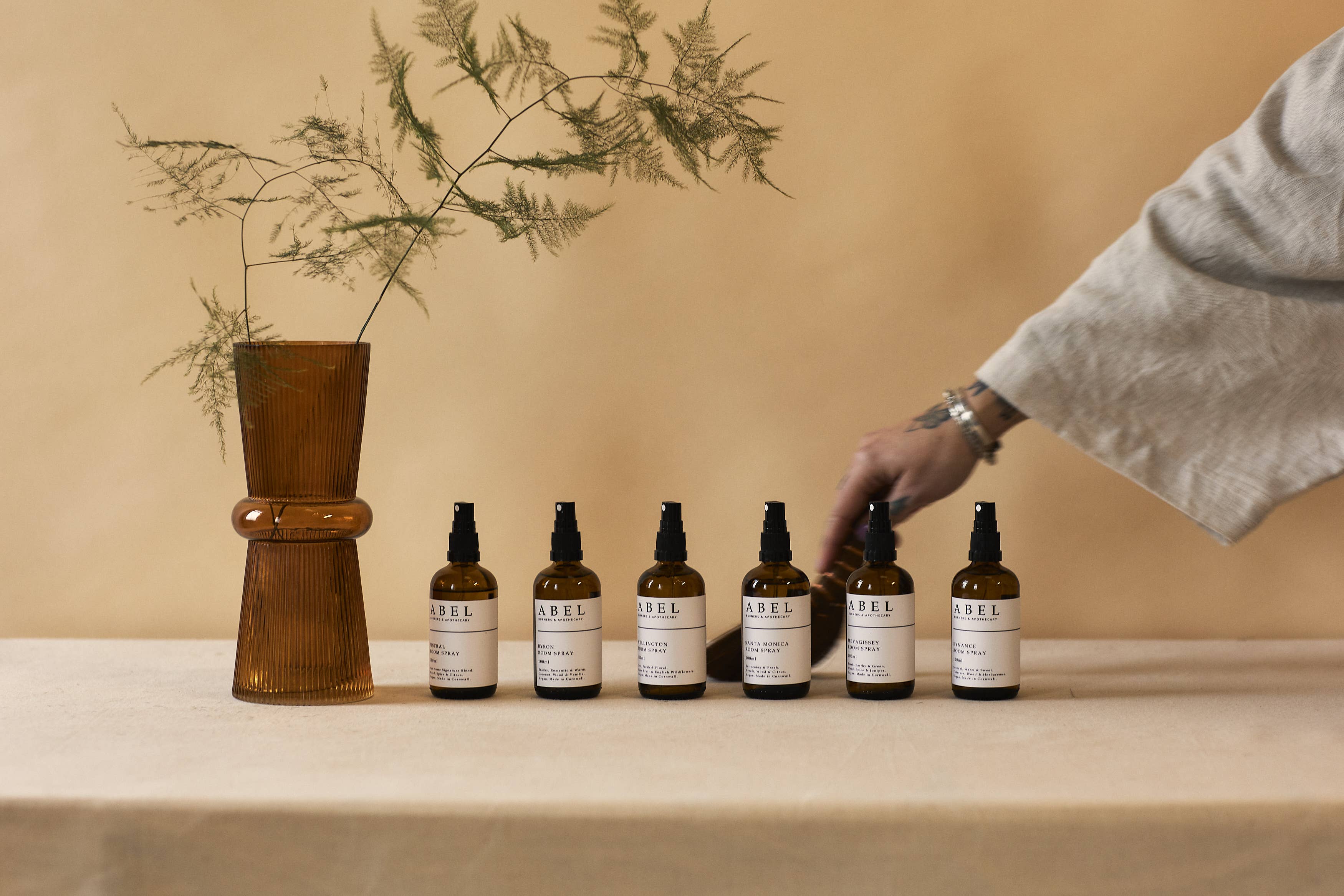 Abel Burners – wholesale Room & linen spray – Fistral Room Spray 100ml - Sandalwood, Orange & Clove2