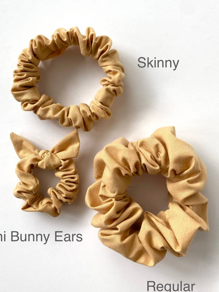 Honey Scrunchies & Hair Accessories, Multiple Sizes for wholesale by Hand Stitched In Love