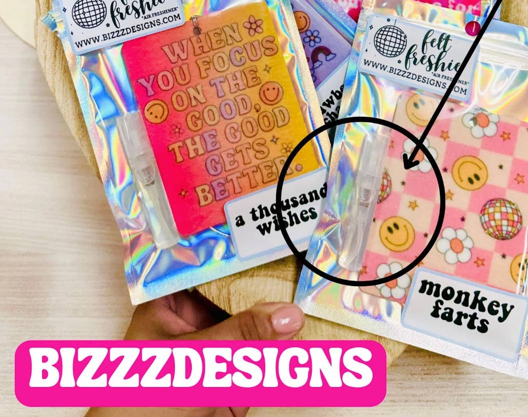 Bizzz Designs - Wholesale Car Freshener - Women’s - Refill 3ml Fragrance Bottle for our Felt Freshies