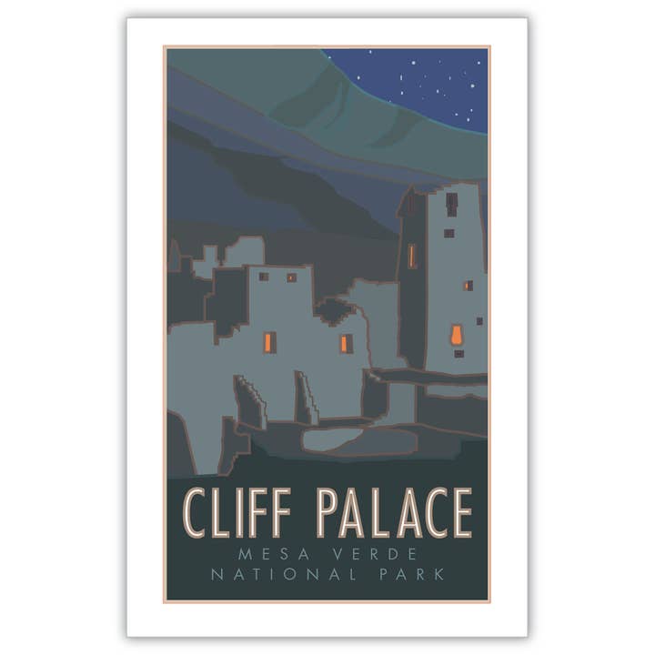 Cliff Palace, Mesa Verde National Park, Colorado - Plakater for engroshandel hos Travel Posters by M&W Design Co.