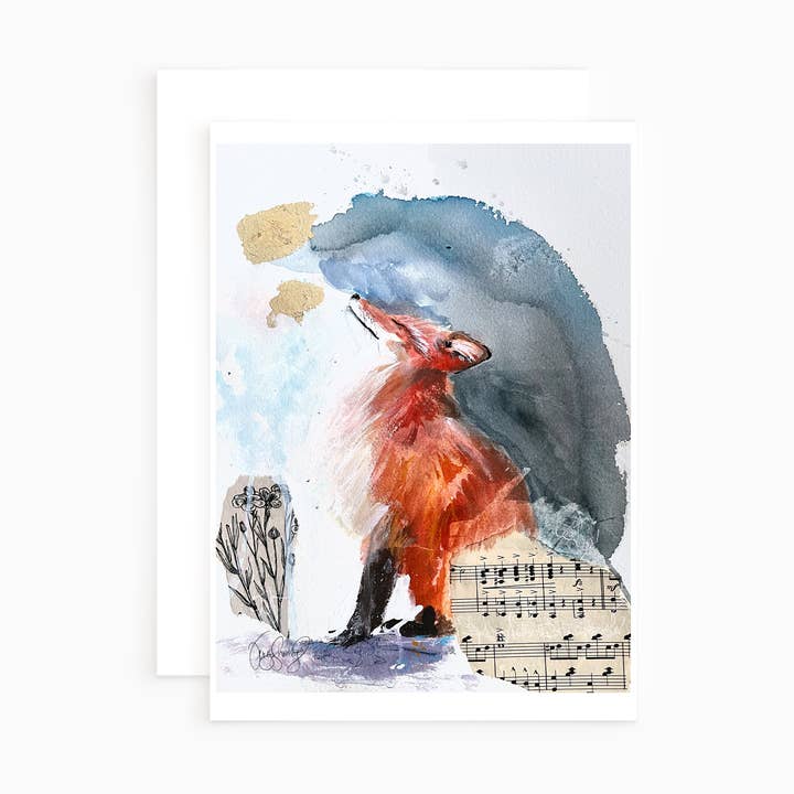 Fox 1.1 - Biglietto di auguri - Biglietto per appunti per la vendita all'ingrosso da parte di Teresa Sheeley Studios