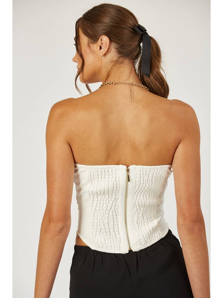 Isla Maude - Wholesale Blouse - Women's - Jenny strapless ruching top2