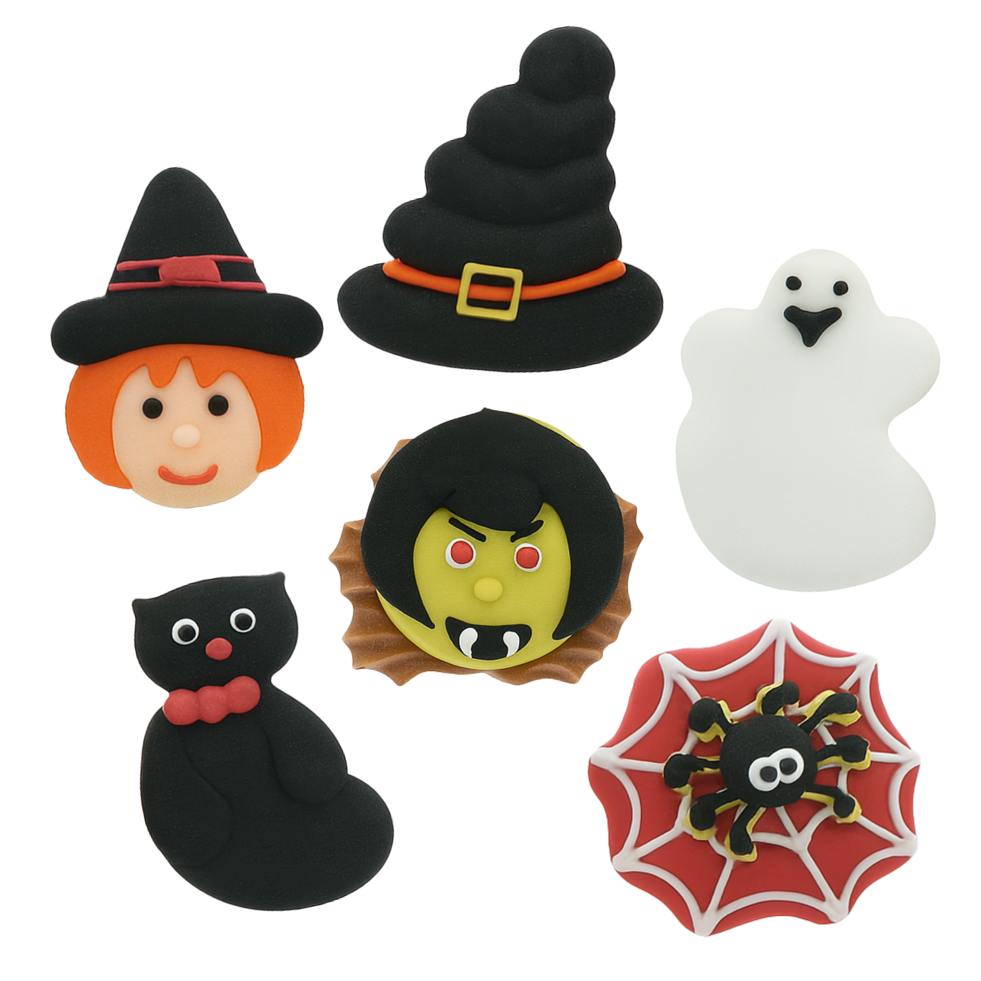 Global Sugar Art - Wholesale Cake/Cupcake Topper - Halloween Cupcake Toppers, Edible Royal Icing Decorations by Global Sugar Art (Witch & Cat)0