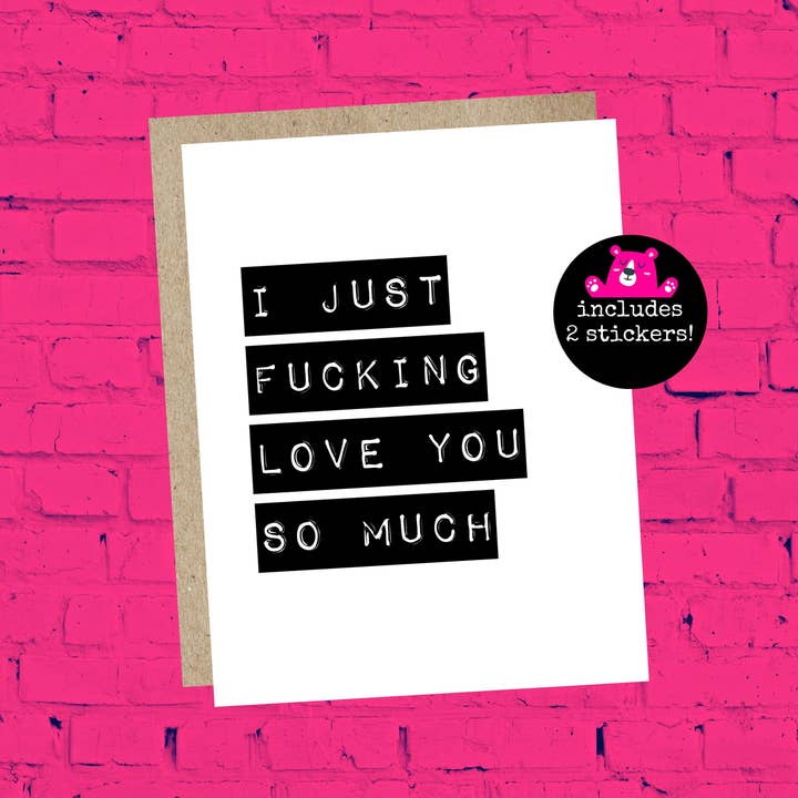Fucking Love You Greeting Card for wholesale by More Joy Better Life