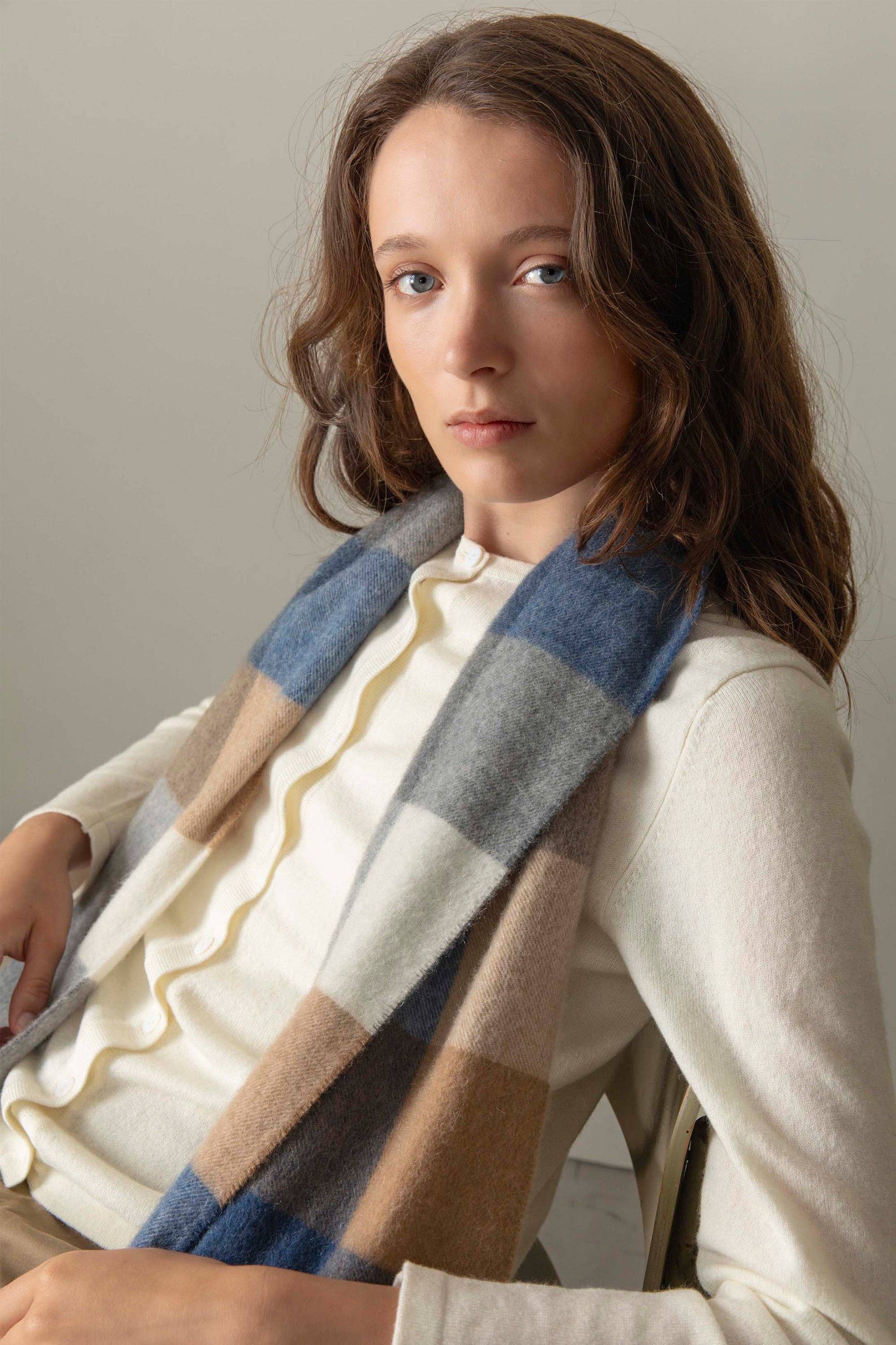 Kiltane - Wholesale Scarf - Unisex - Made in Scotland Wide Cashmere Scarf Sandwood Armada 5 Square0