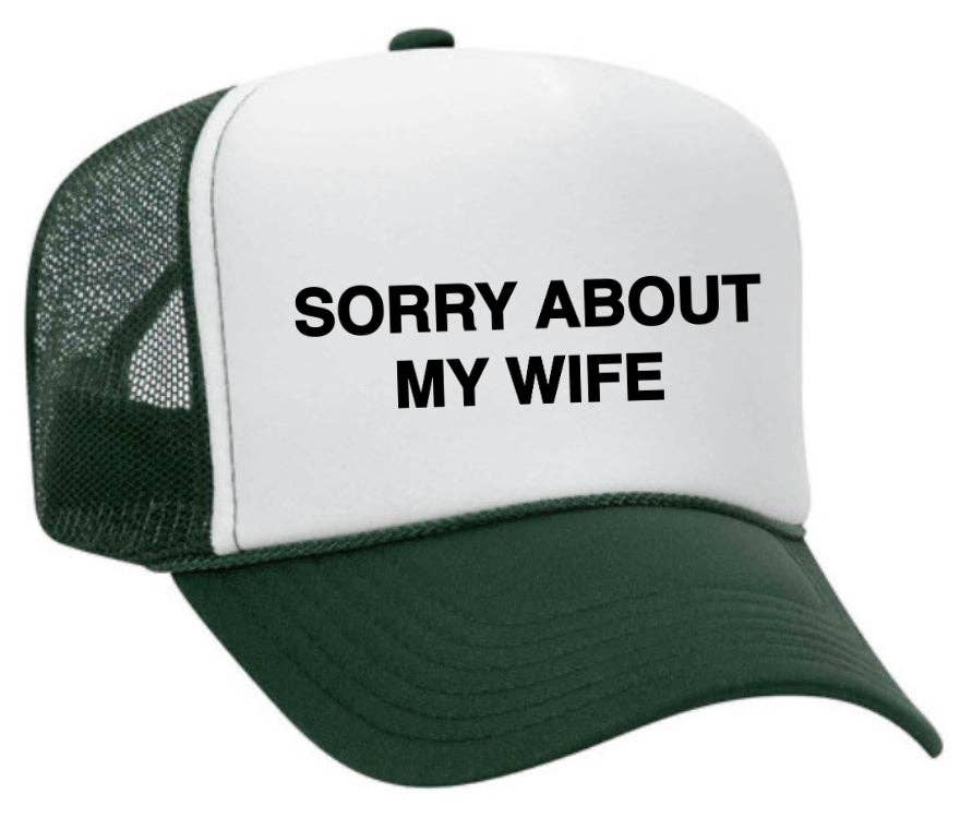 Inappropriate Trucker Hats – boné - Unissexo por atacado – Desculpe, sobre o Chapéu My Wife Trucker26