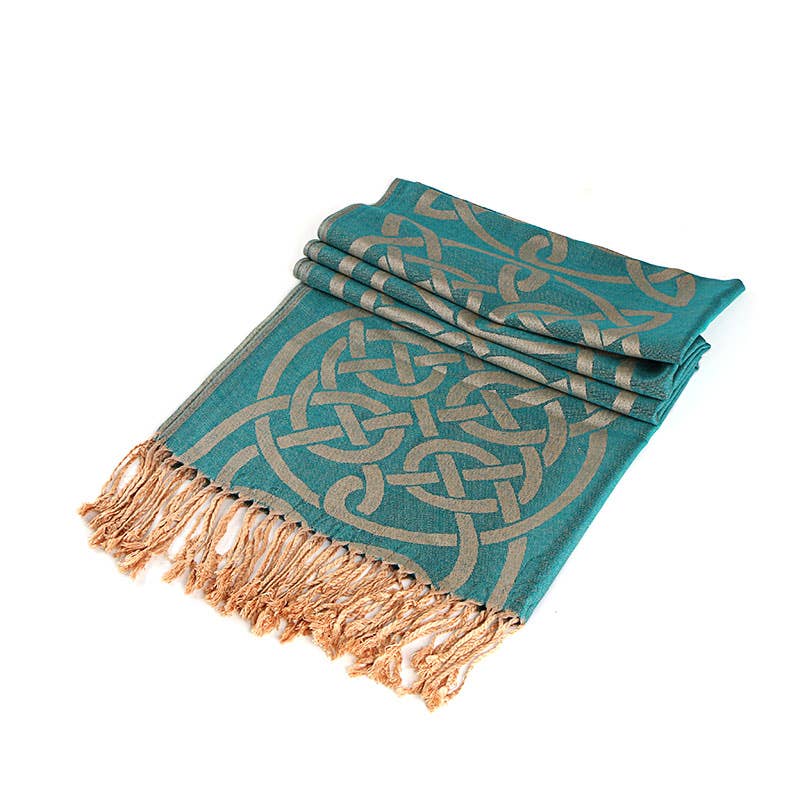 Blau IRS-008F Keltischer Trad Pashmina 65cm x 190cm für den Großhandel auf Faire1
