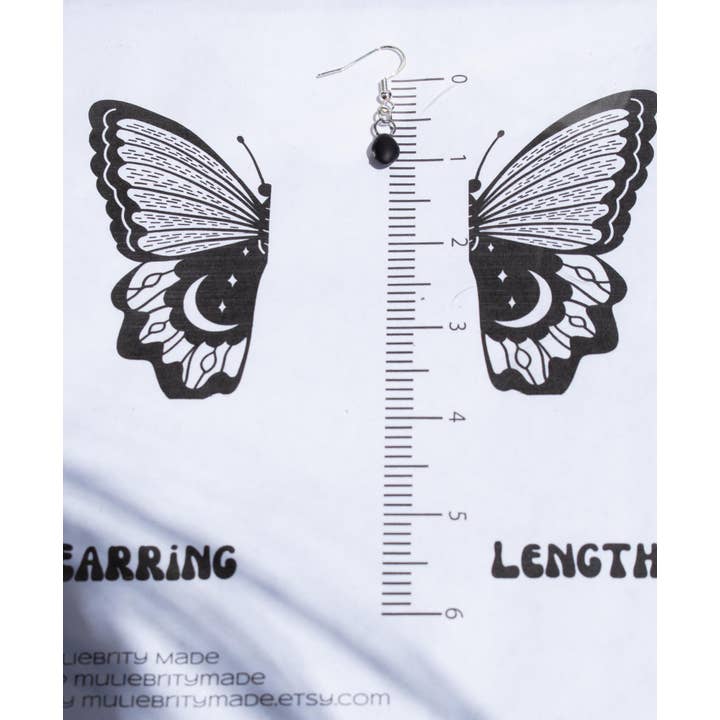 Shutterhaus - Wholesale Dangle Earrings - Organic Dried Black Bean Hypoallergenic Earrings #24