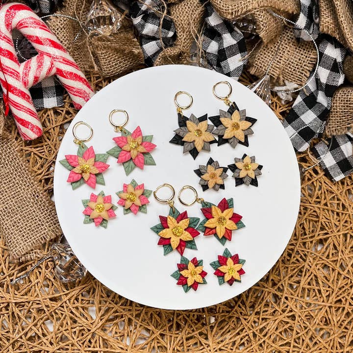 Poinsettia Stud for wholesale by Aura Simply Creates