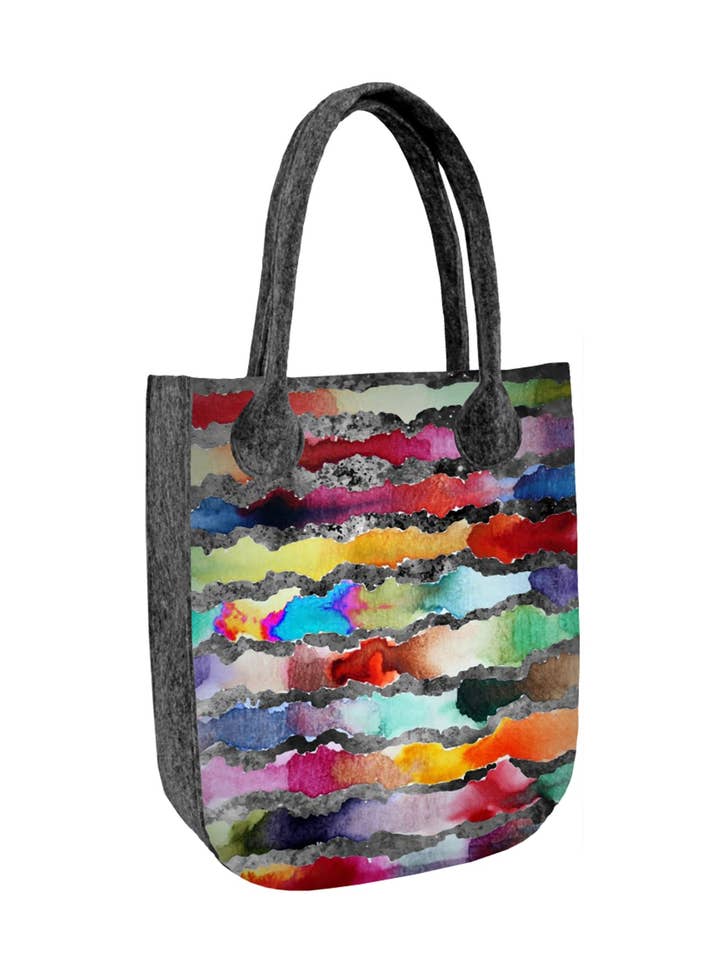 Akwarel Filt Shopper taske By Bertoni Linje for engroshandel hos IngrossoBertoni by INCI Srl