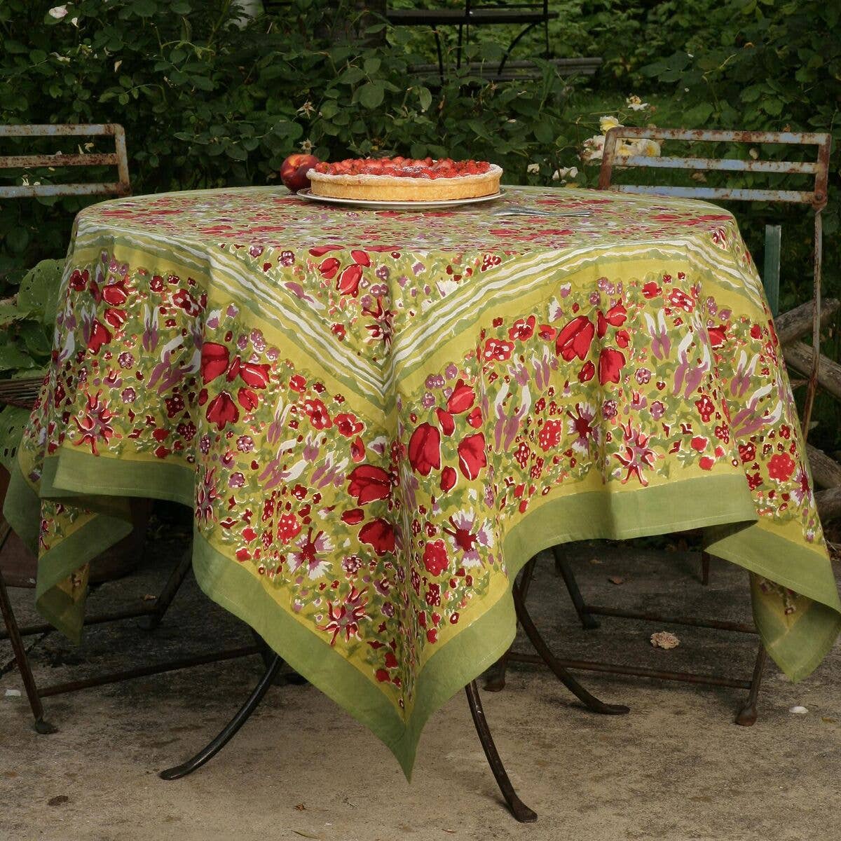 Couleur Nature - Vente Nappes - Jardin Rouge et Vert | Nappes françaises Couleur Nature9