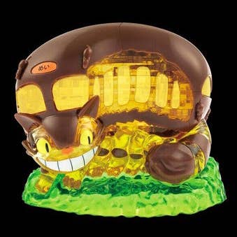 LASR – Großhandel Dekofigur – Studio Ghibli Totoro Katzenbus 3D Kristall-Puzzlefigur1