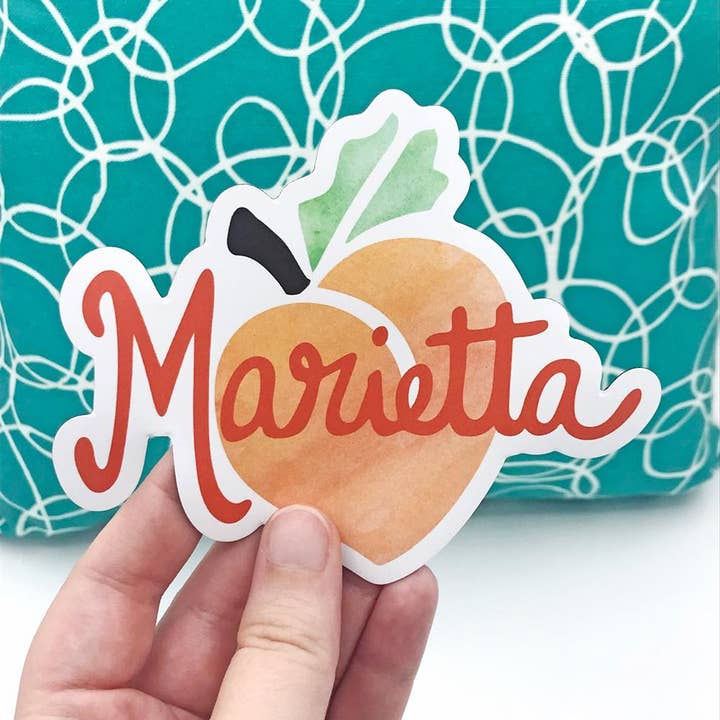 Marietta Aimant Vinyle Pêche pour la vente par Sunny Day Designs