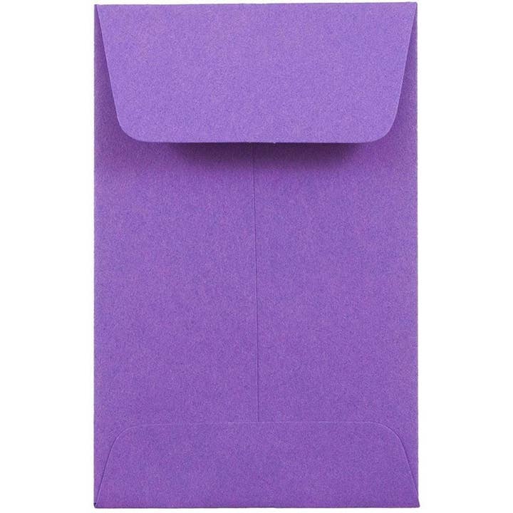 #1 Coin Business Envelopes, 2.25 x 3.5, Purple Recycled, 100 for wholesale by JAM PAPER
