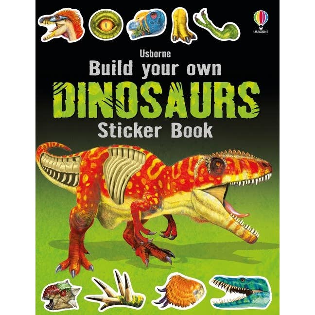 HarperCollins - Wholesale Coloring & Activity Book - Kids & Baby - Build Your Own Dinosaurs Sticker Book : Usborne