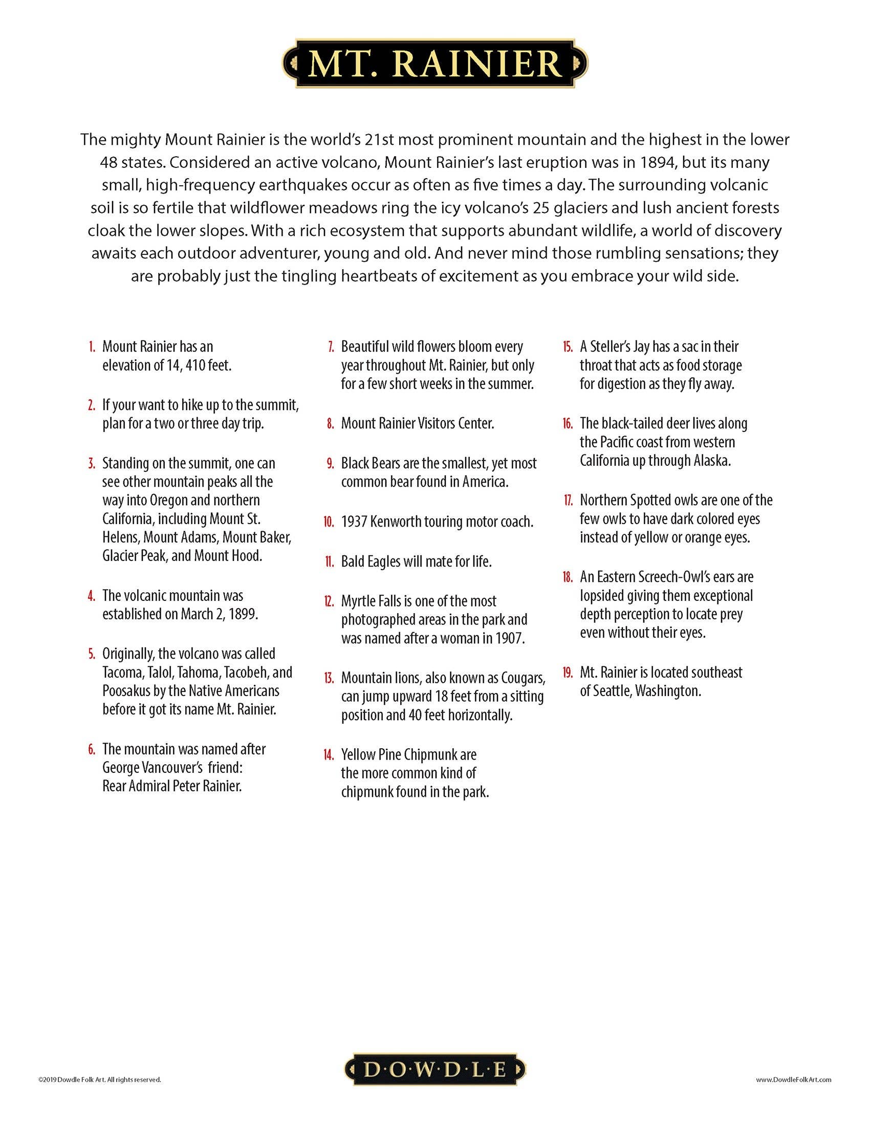 Boardwalk Puzzle Company - Wholesale Puzzle - Adult - Mount Rainier National Park - 500 Piece3