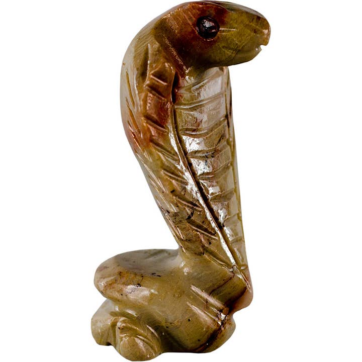 Kheops International - Wholesale Decorative Figurine - Spirit Animal 1.25-inch Cobra Dolomite (Pack of 5)
