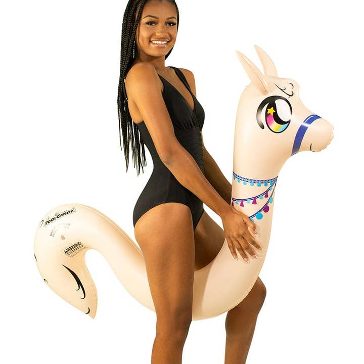 Inflatable Ride-On Pool Noodle Llama Animal for wholesale by PoolCandy