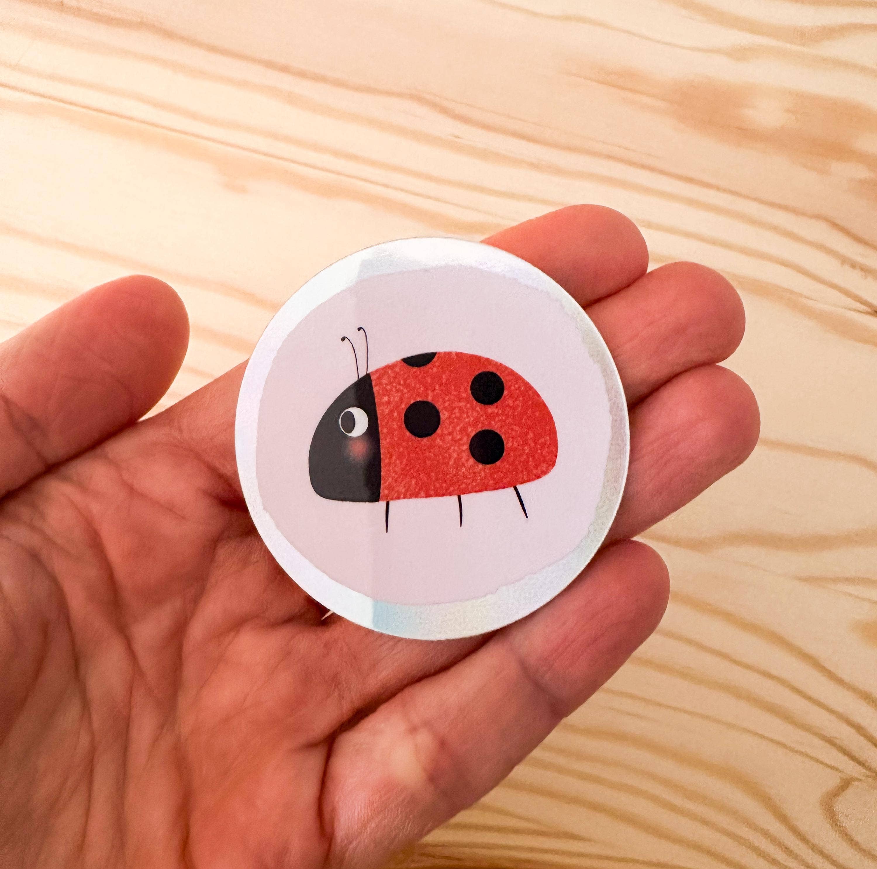 StudioSonna - Wholesale Sticker - Holographic Sticker Ladybug1