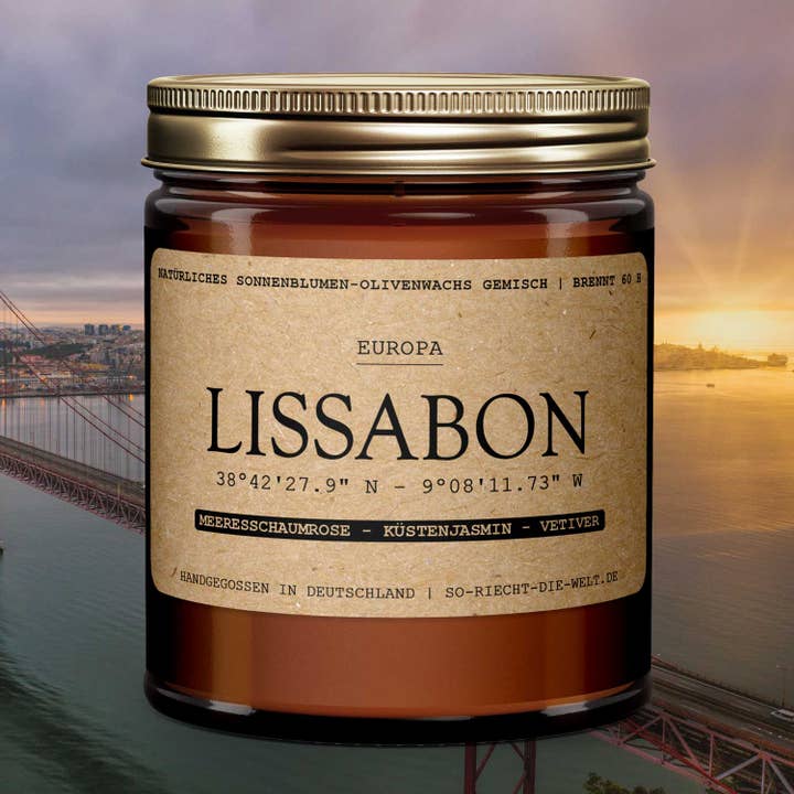 Lisbon candle - marine foam rose | coastal jasmine | vetiver for wholesale by So riecht die Welt