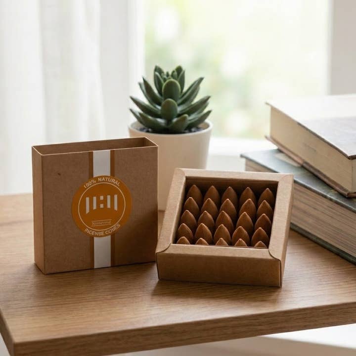 Bois de santal australien naturel - 25 cônes d'encens inversés pour la vente par Aromatik Australia