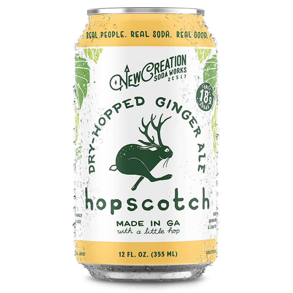 New Creation Soda - Wholesale Soda/Carbonated Drink - Hopscotch Dry-Hopped Ginger Ale (Case of 16)4
