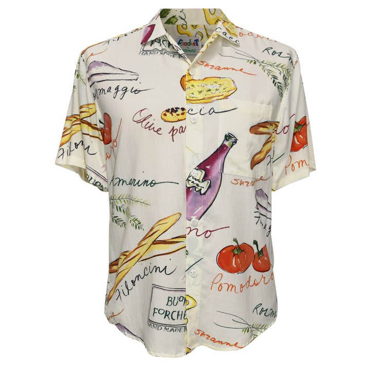 Ourlet de chemise rétro en rayonne - Focaccia pour la vente par JAMS World