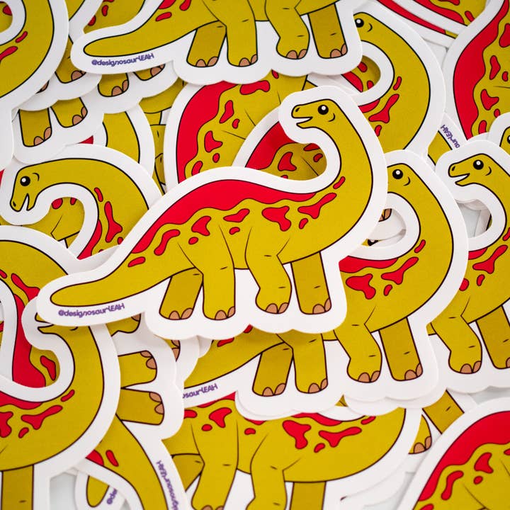 designosaur – wholesale Sticker – Diplodocus dinosaur vinyl sticker (4 inch)7