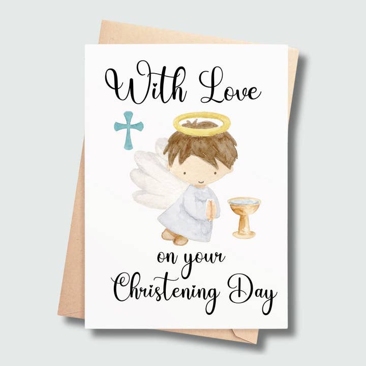 Tarjeta de Bautizo para Niño – Con Amor – Hecho en Irlanda para venta al por mayor de SP Gifts