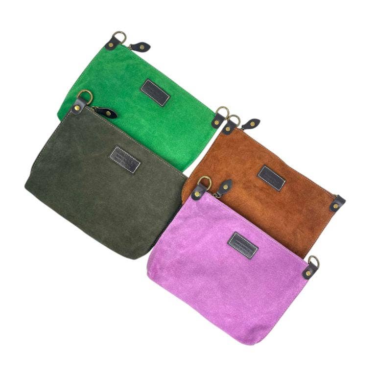 Chenson & Gorett - Wholesale Shoulder Bag - Women's - Italian Suede Leather Crossbody Bag with Zipper6