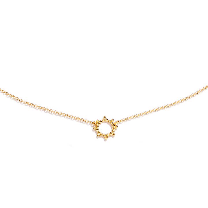 Collar pequeño sol vermeil para venta al por mayor de Agnès de Verneuil