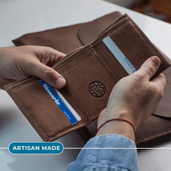 Tri-Fold Wallet | Men's Wallet | Artisan Made | Ethical Gift for wholesale by Lazarus Artisan Goods