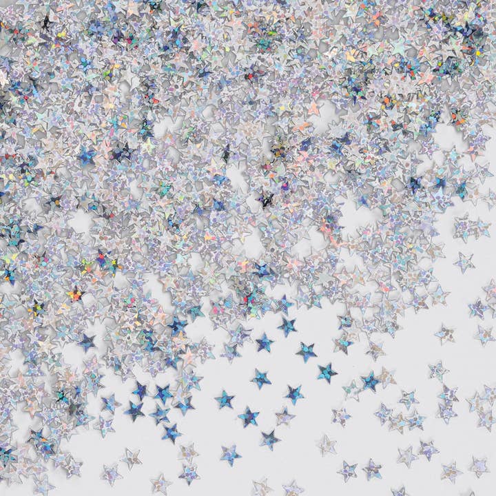 Beistle - Wholesale Confetti - Silver Holographic Stars Confetti
