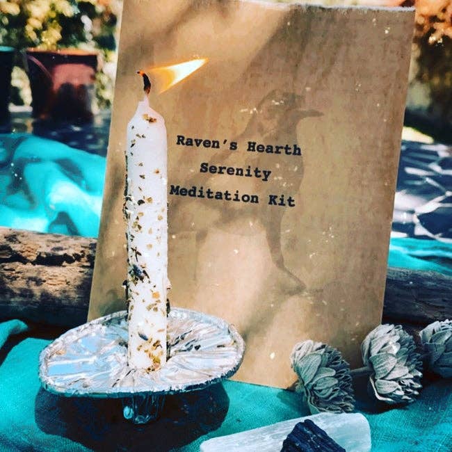 Raven’s Hearth - Venta al por mayor Artículo de meditación - Kit de Meditación Serenity | Cuidado Personal | Gran Regalo de Vacaciones1