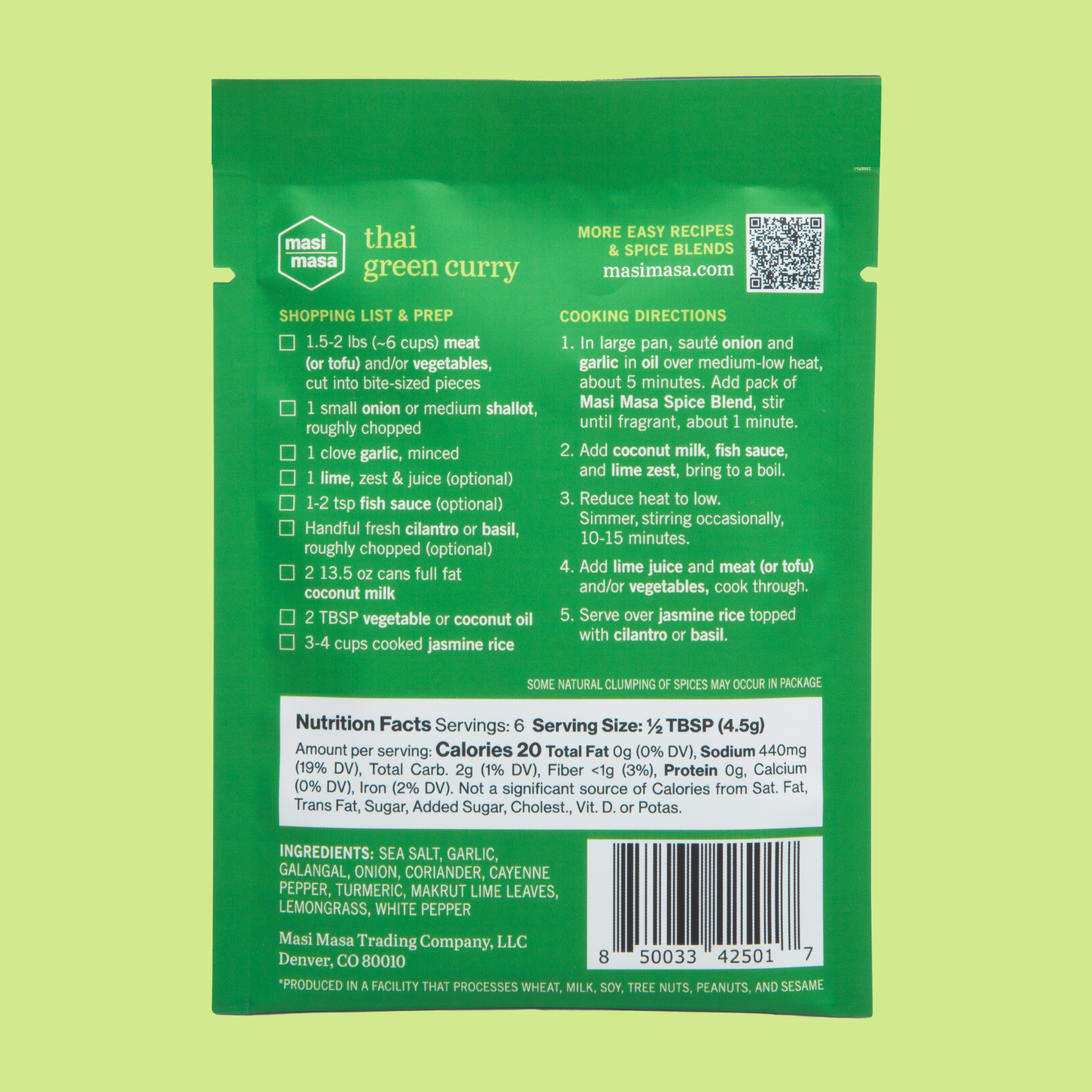 Masi Masa: Spice Without Borders - Wholesale Dried Spice Mix - Thai Green Curry Spice Blend3