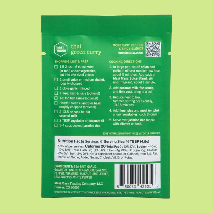 Masi Masa: Spice Without Borders - Wholesale Dried Spice Mix - Thai Green Curry Spice Blend3