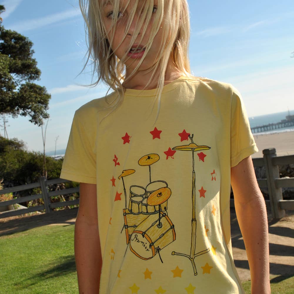 orangeheat - Vendita all'ingrosso Maglietta serigrafata - Bambini - Drums - Maglietta organica per bambini a manica lunga2