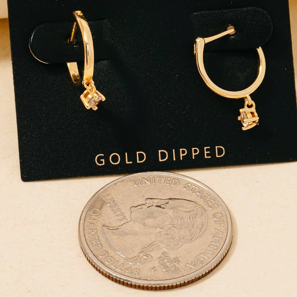 Anarchy Street - Wholesale Hoop Earrings - Mini Rhinestone Stud Latch Hoop Earrings1