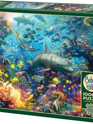 Vibrant Sea 1000 Piece Jigsaw Puzzle - Poster Included for wholesale by Cheatwell Games