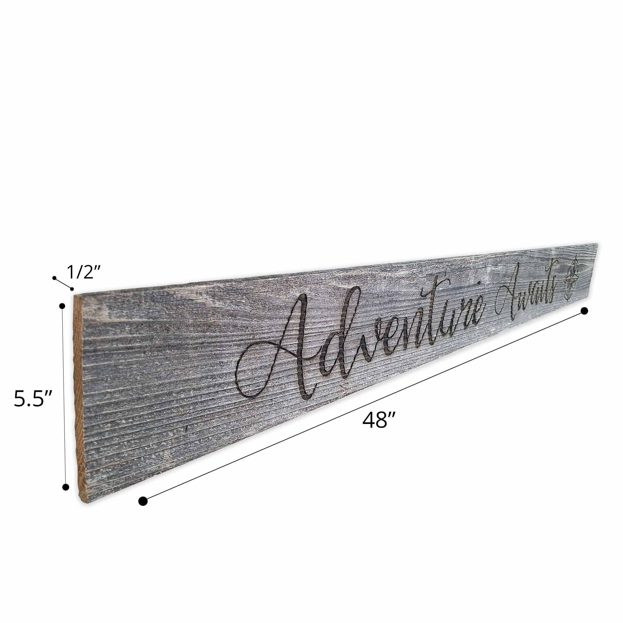 Rockin'Wood - Wholesale Sign - Adventure Awaits Sign With Engraved Design6