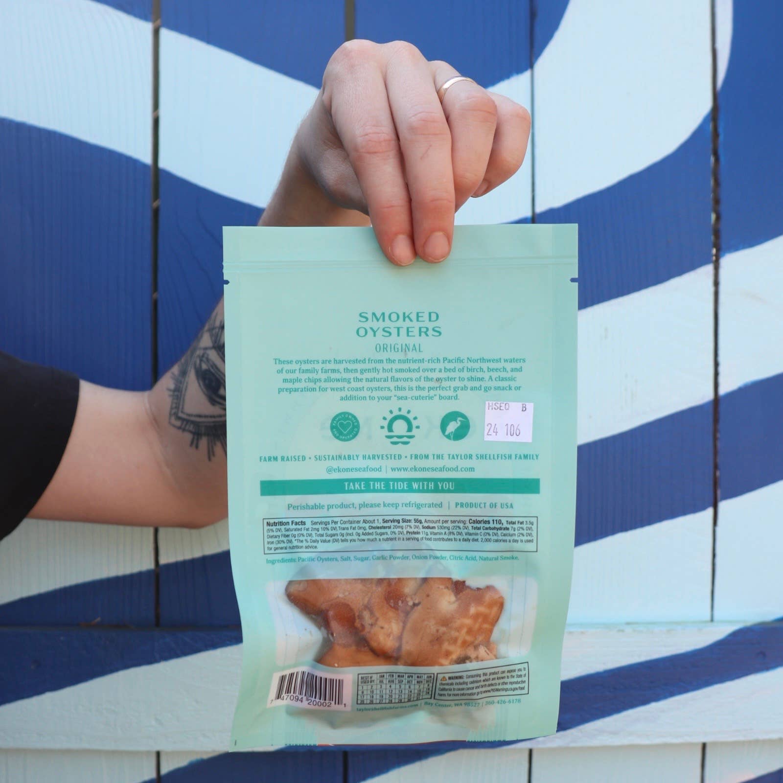 Ekone - Wholesale Fish/Seafood - Original Smoked Oyster RTE 2.25oz Pouches1