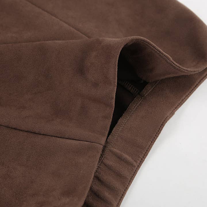 Marayn - Wholesale Skirt - Women's - Vintage Brown Knit Midi Skirt Chic Fall Style10