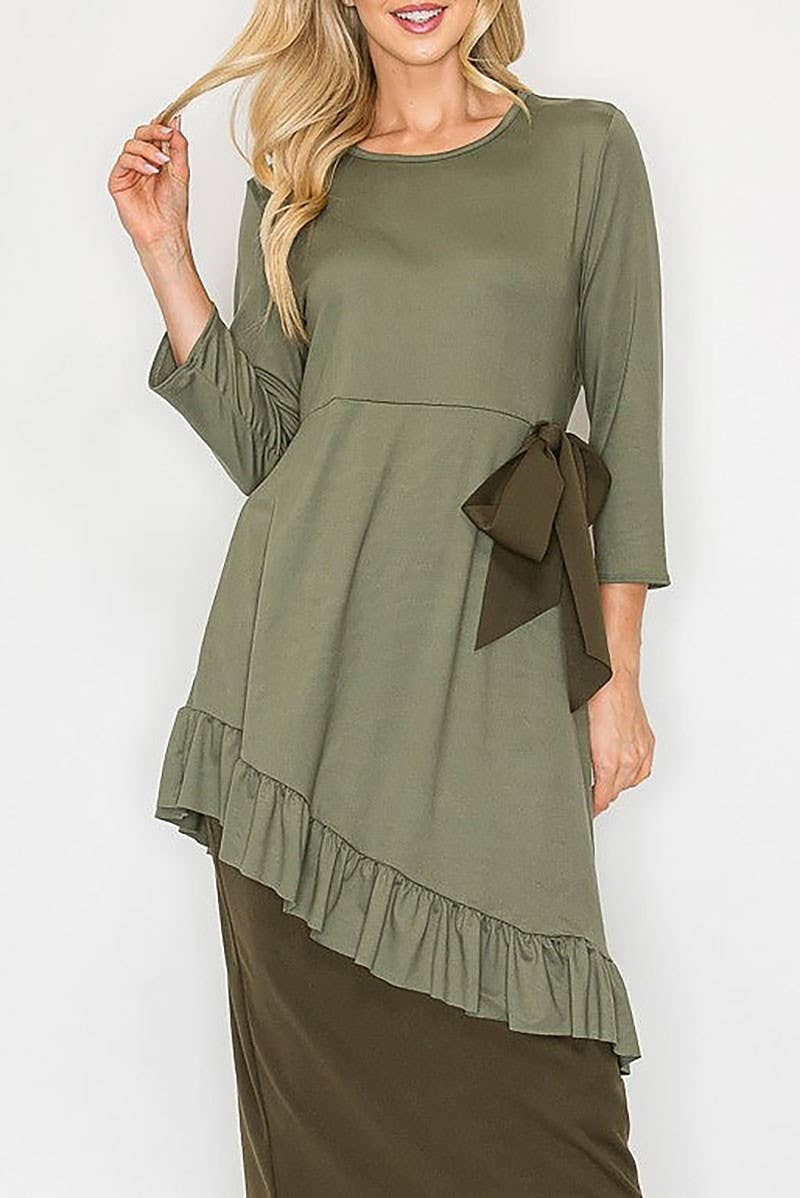 ROUSSEAU - Wholesale Tuniek - Dames - ASYMMETRISCHE GERUFFELDE TUNIEKTOP6