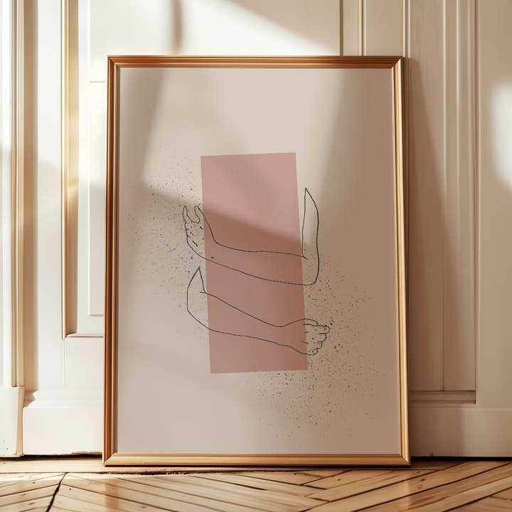 Virtual Hug | Line Art Poster for wholesale by Sera/Lina