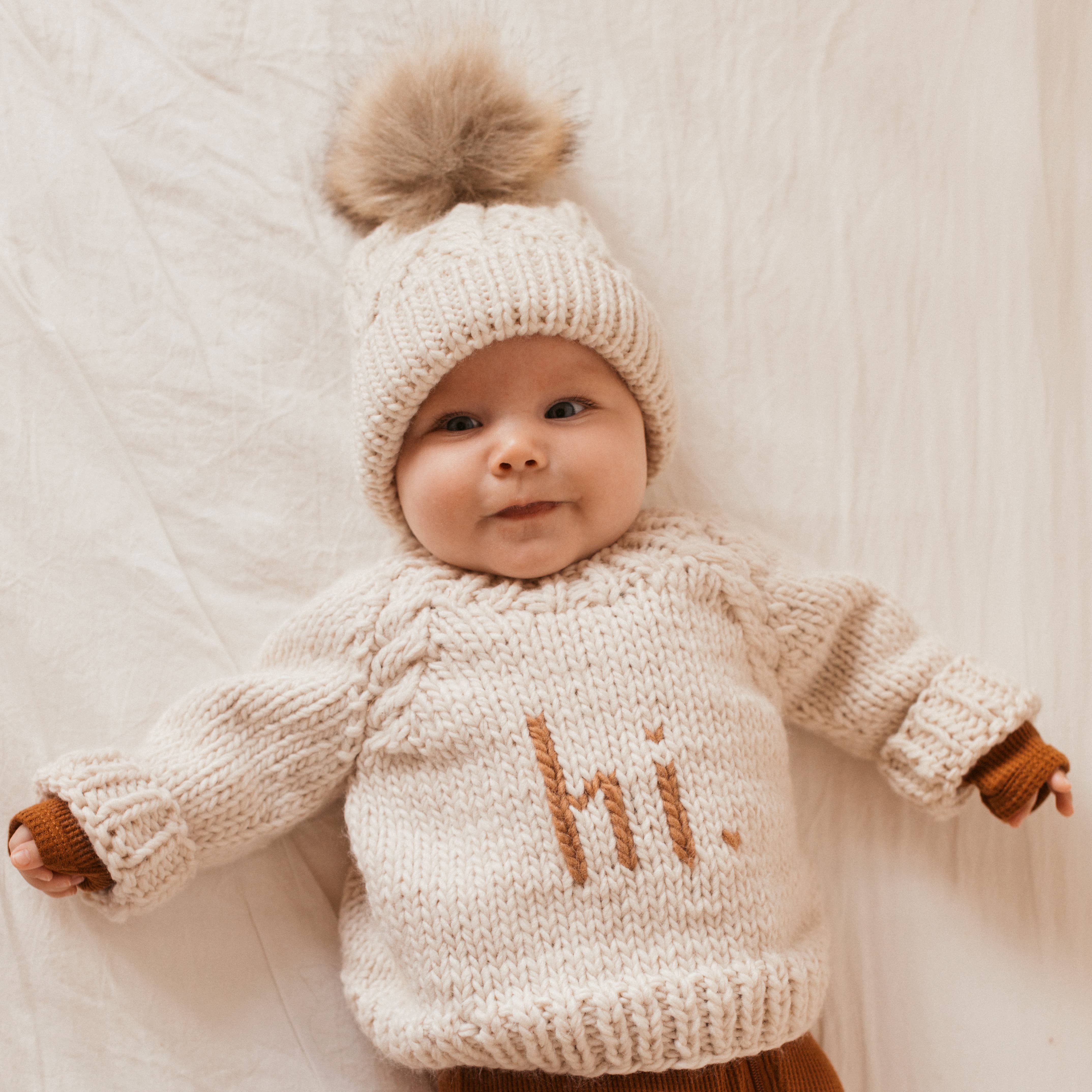Huggalugs - Wholesale Knit Sweater - Baby - hi. Pecan Crew Neck Sweater Baby & Toddler1