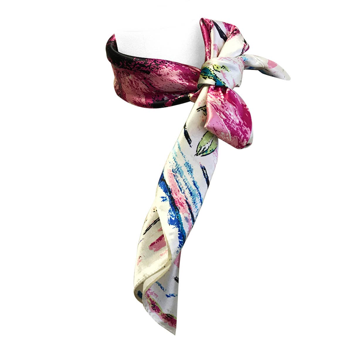 Wrapables.com - Wholesale Scarf - Women's - Wrapables Silk Satin Floral Neckerchief 35 x 35 Inch Square10