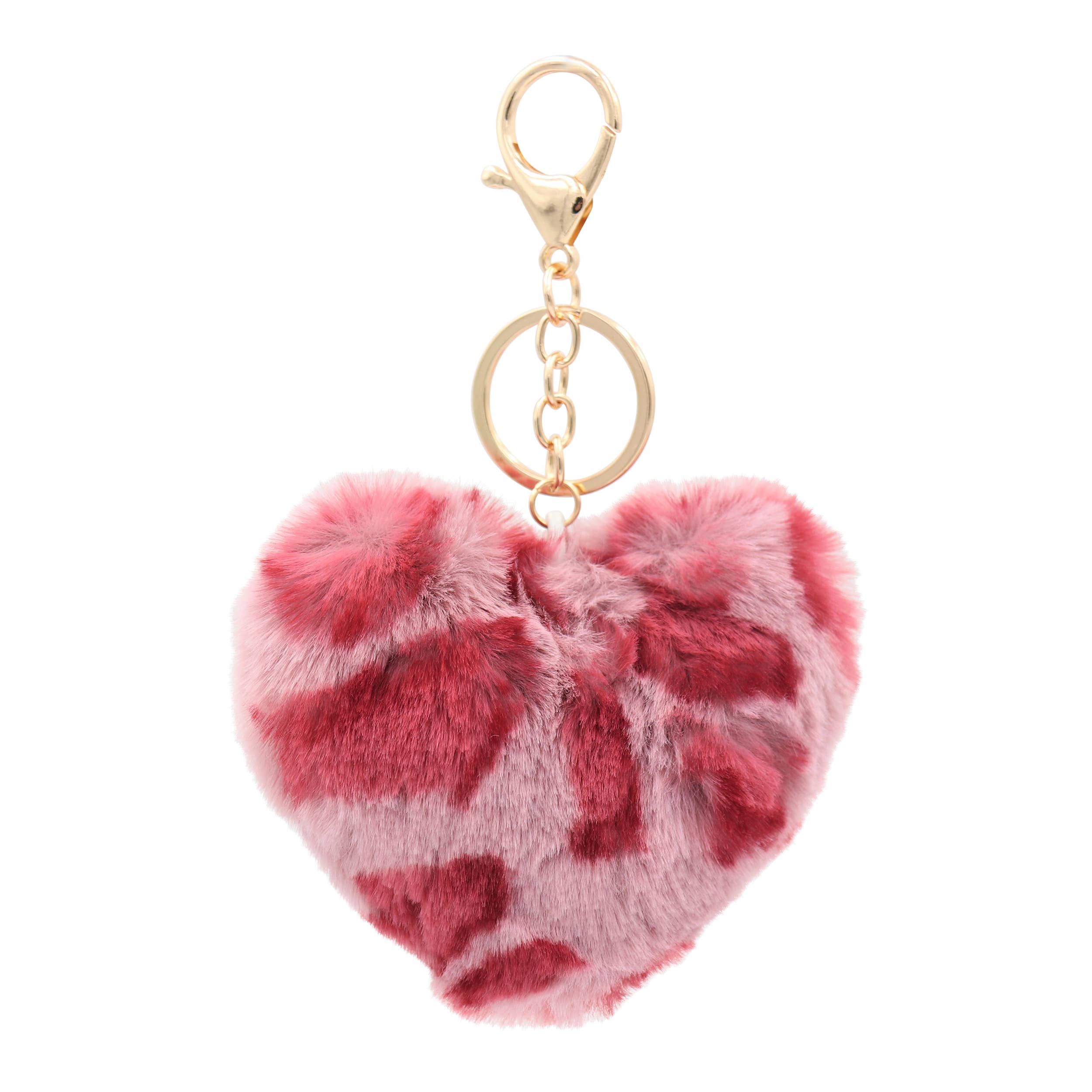 Real Sic – wholesale Keychain – Unisex – Pom Pom Fuzzy  Heart Key Chain for girl's bag and purse3